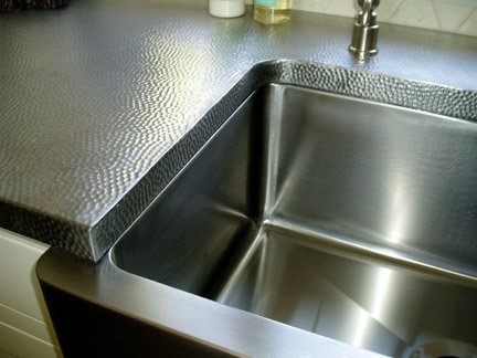 CAD厨房计划不锈钢机锤击台面