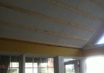 木质天花板安装-喷涂