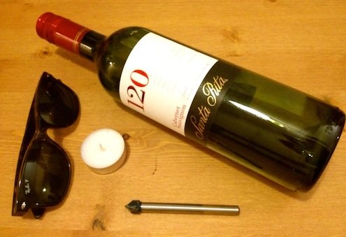 如何切葡萄酒瓶 - 材料