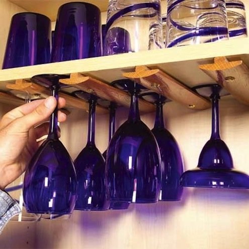 DIY厨房储物 - 成型转动玻璃架