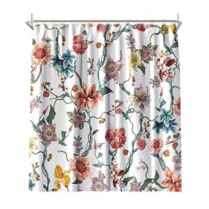 The Best Shower Curtain Option: MACOFE Flower Shower Curtain