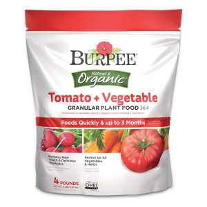 番茄的最佳肥料选择:Burpee有机番茄和蔬菜植物食品