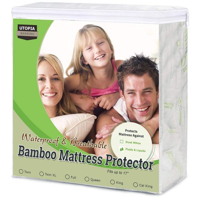 最佳床垫保护剂选择：乌托邦床上用品竹床垫保护器
