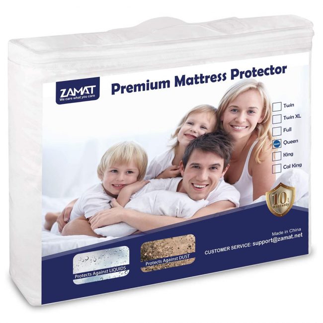 最佳床垫保护器选项：Zamat Premium 100％防水床垫保护器