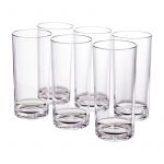 最佳饮用玻璃选择:美国亚克力经典24盎司塑料玻璃杯套装6个
