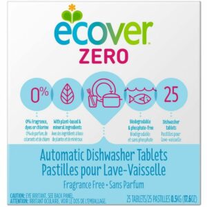 最佳洗碗机洗涤剂选择：Ecover自动洗碗机零片