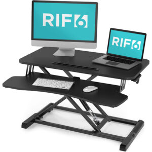 最佳站立式办公桌转换器选项:RIF6可调高度站立式办公桌转换器