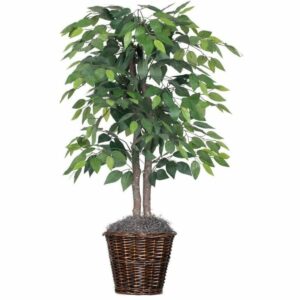 最好的假植物选项：vickerman 4英尺人工天然榕属布什