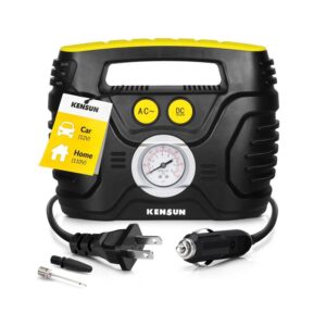最好的轮胎充气选择:Kensun便携式空气压缩机泵，适用于汽车12V直流
