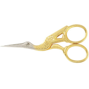 最佳面料剪刀选项：Gingher 01-005280 Stork刺绣剪刀