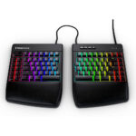 最佳人体工程学键盘选项：动感游戏自由式边缘RGB分割键盘