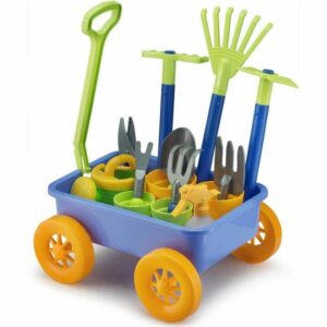 儿童最佳花园套装选择:自由进口花园马车和工具玩具套装