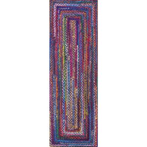 最佳厨房地毯选择:nuLOOM Tammara波西米亚棉手工编织地毯