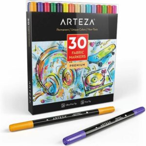 最好的面料标记选项：Arteza Fabric标记，套30种什锦颜色