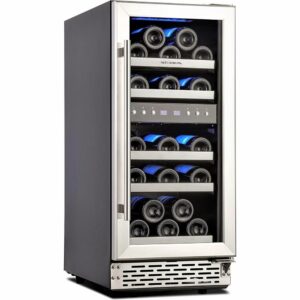 最佳葡萄酒冷却器选择:菲斯蒂娜15英寸双区葡萄酒冷却器