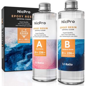 最佳环氧树脂选择:Nicpro 16盎司水晶透明环氧树脂