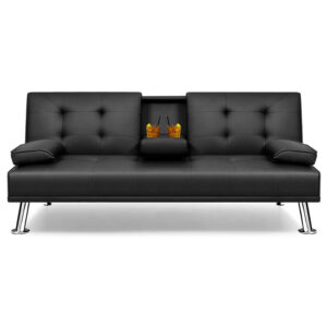 最佳客人床选择：Flamaker Futon Sofa床位现代仿皮沙发