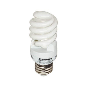 浴室最佳灯泡选择:Sylvania 13W CFL T2螺旋灯泡，60W当量