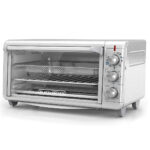 最好的空气炸锅烤面包机烤箱选项:黑色+Decker TO3265XSSD特宽脆