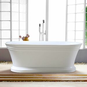 最好的浴缸选项：Vanity Art 59 x 30独立式亚克力浴缸