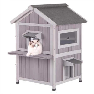最好的猫避难所选项：Aivituvin Cat House户外猫遮阳篷防风雨