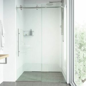 最佳无框淋浴门选项：VIGO无框滑动矩形淋浴门