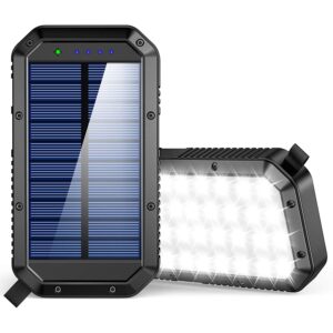 最佳便携式太阳能电池板选择:GoerTek太阳能充电器，25000mAh电池太阳能电源