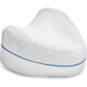 最好的轮廓枕头选项：轮廓遗产腿和膝盖泡沫支撑枕头