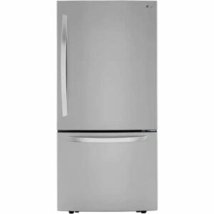 最佳底部冷冻冰箱选择:LG 25.5立方英尺底部冷冻冰箱