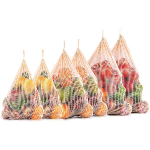 最佳可重复使用的生产袋选项：生产袋 - 棉网生产袋