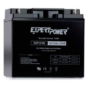 最佳草坪拖拉机电池选择:ExpertPower EXP12180 12V 18Ah铅酸电池