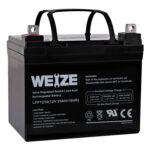 草坪拖拉机最佳电池选择:Weize 12V 35AH电池可充电SLA深度循环