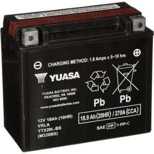 最佳草坪拖拉机电池选择:Yuasa YUAM320BS YTX20L-BS电池