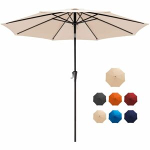 最佳庭院伞选择:MUCHENGHY庭院市场雨伞9英尺紫外线防护