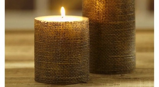 麻布DIY  - 蜡烛