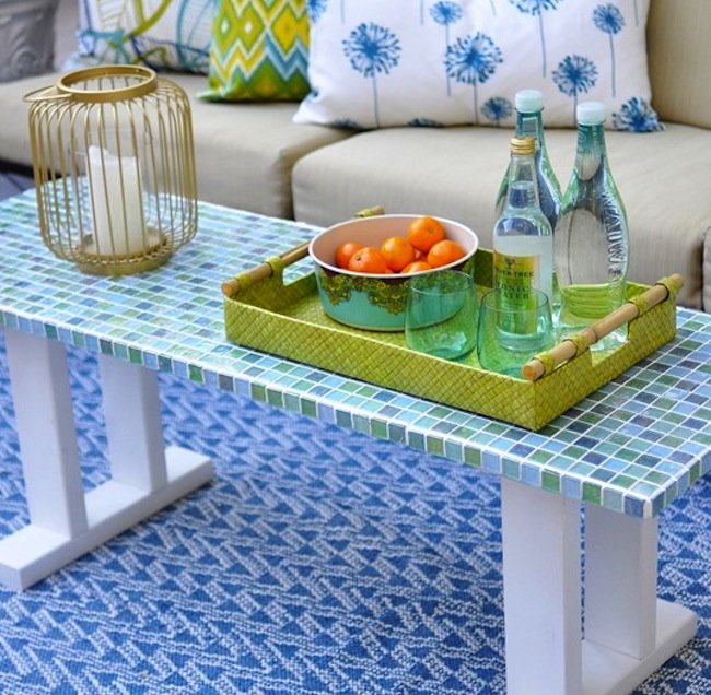 DIY Outdoor Furniture - Tile Table
