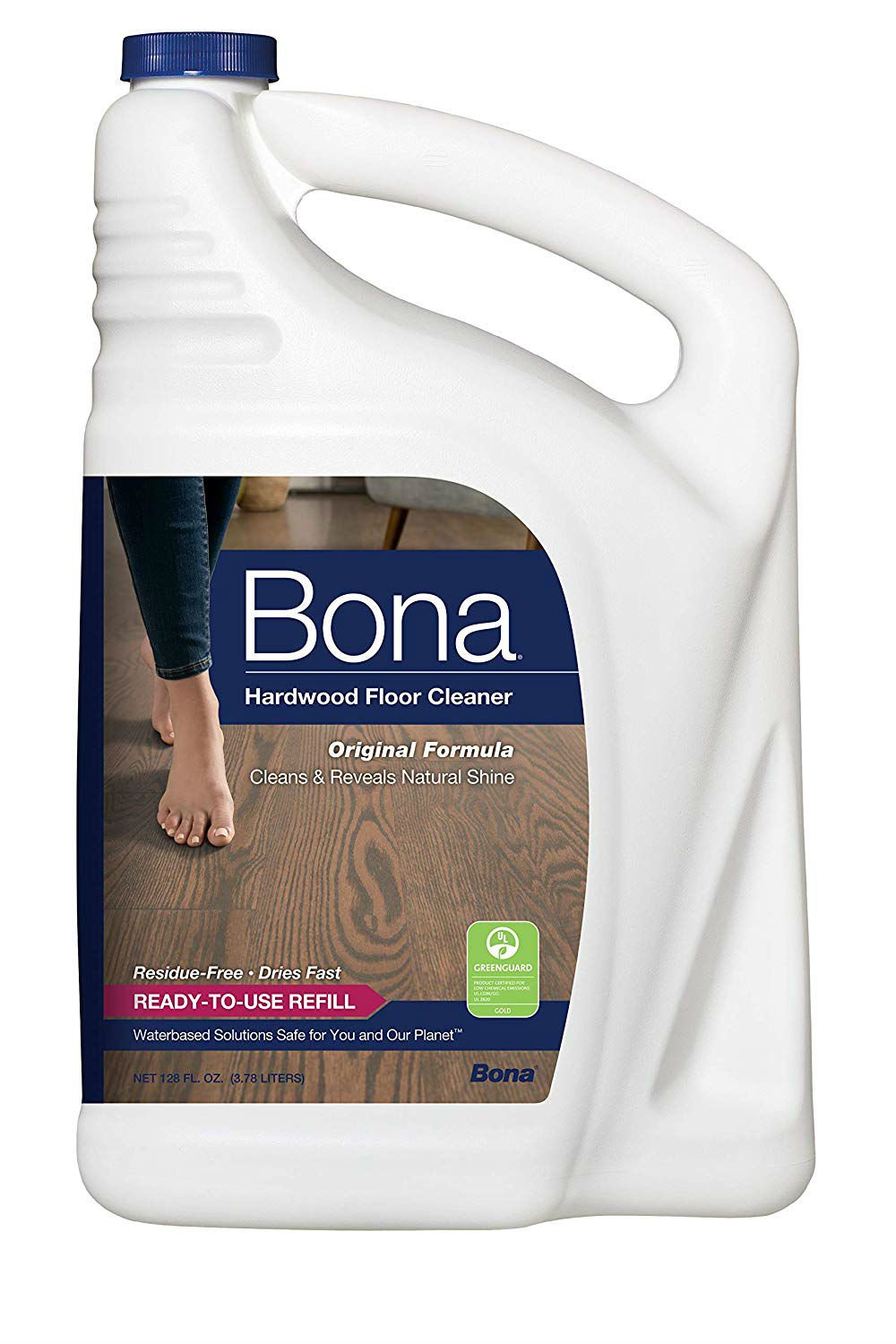 最好的硬木地板清洁剂大空间：博纳